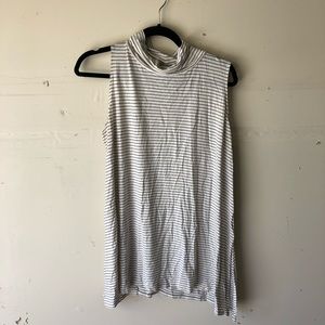 Striped Tank High Neck